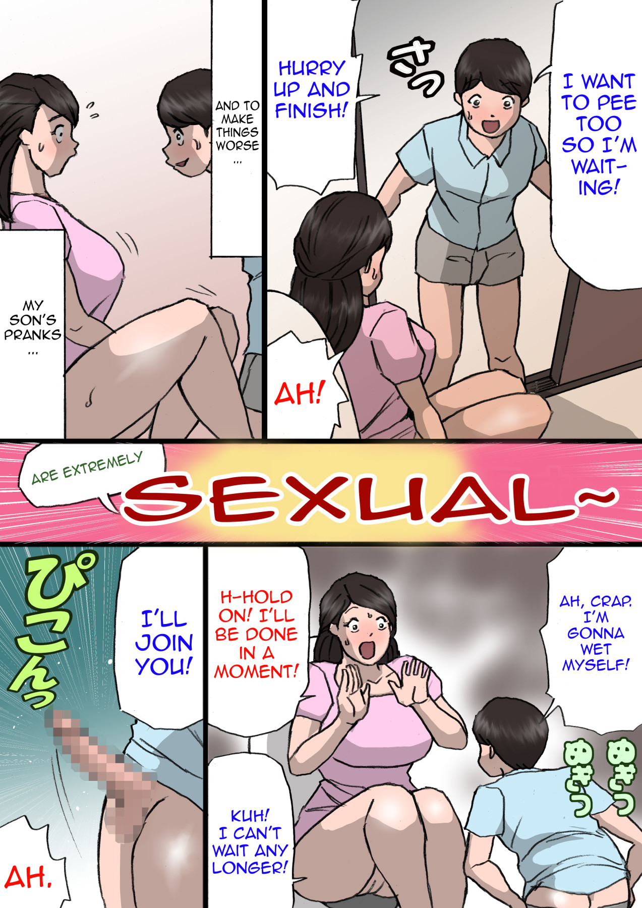 Hentai Manga Comic-Mom Can't Get Angry With Her Mischievous Son-Read-6